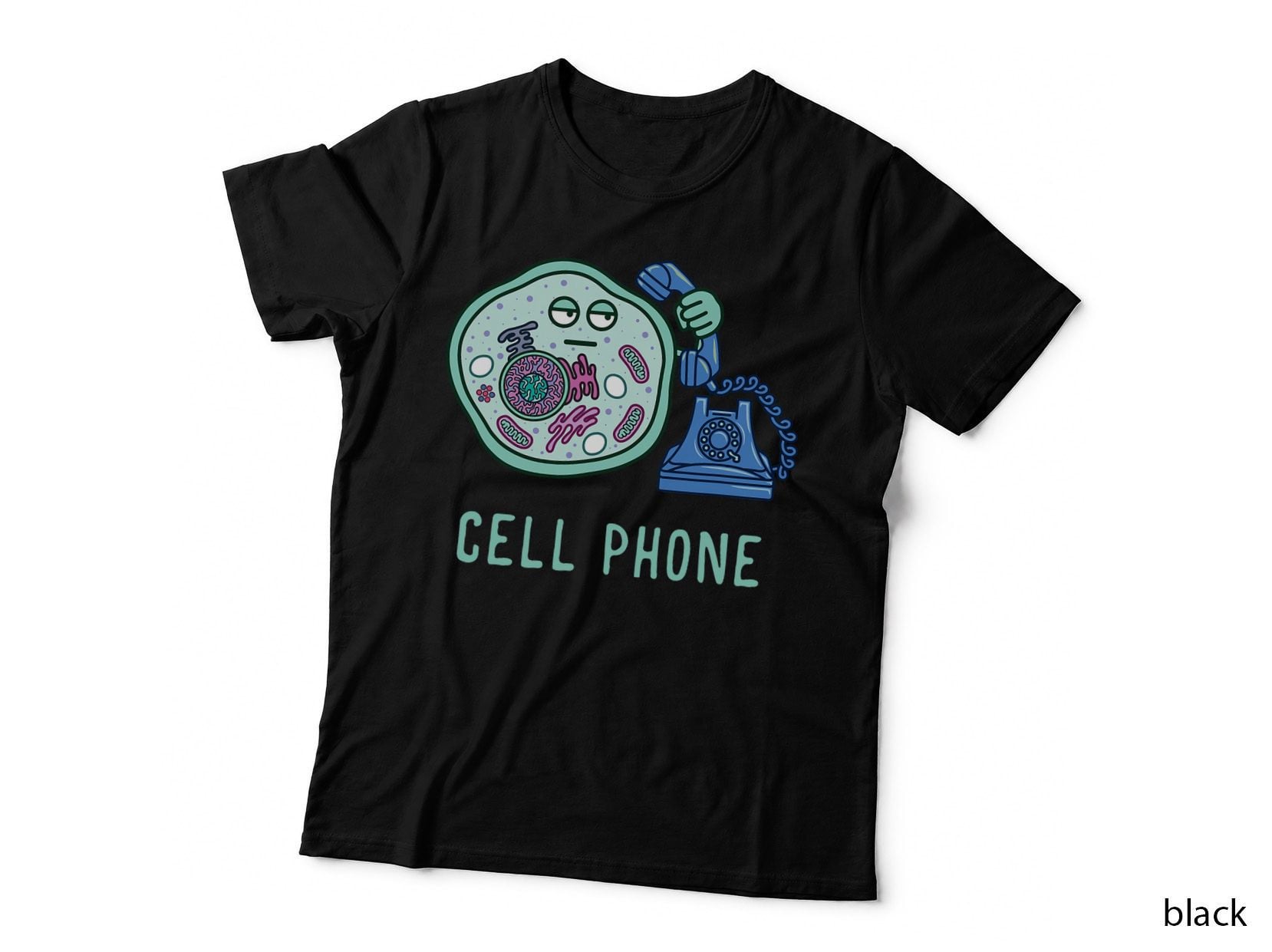 Science Jokes Lover Cell Phone Telephone Biology Chemistry T-Shirt