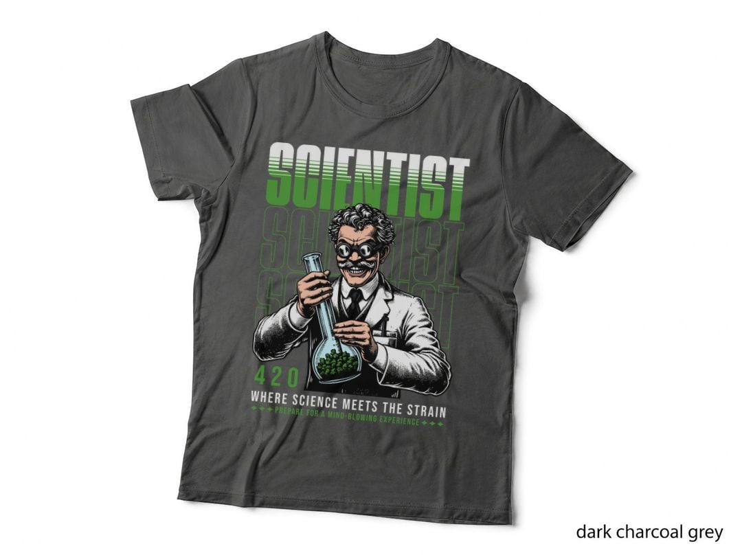 Scientist Cannabis T-Shirt, 420 Print, Stoner Apparel