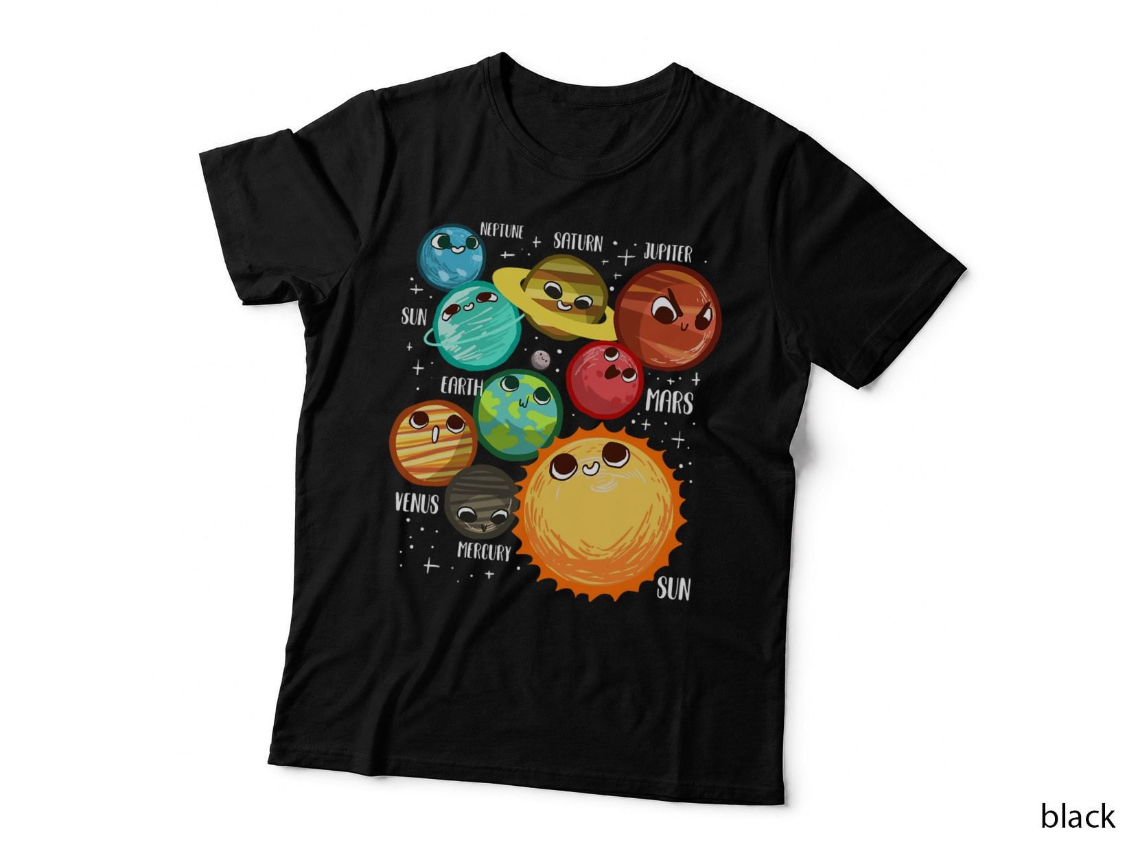 Solar System Planets Space Astronaut Sun T-Shirt