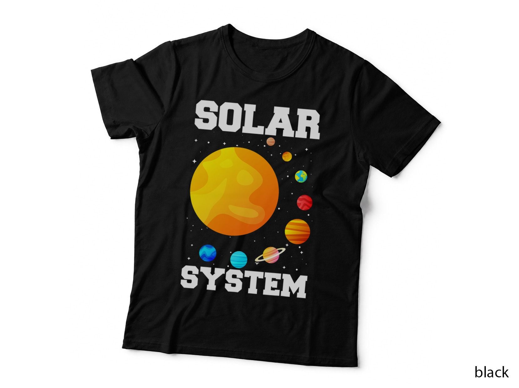 Solar System Space Planets Science Geek Galaxy Fan Kids T-Shirt