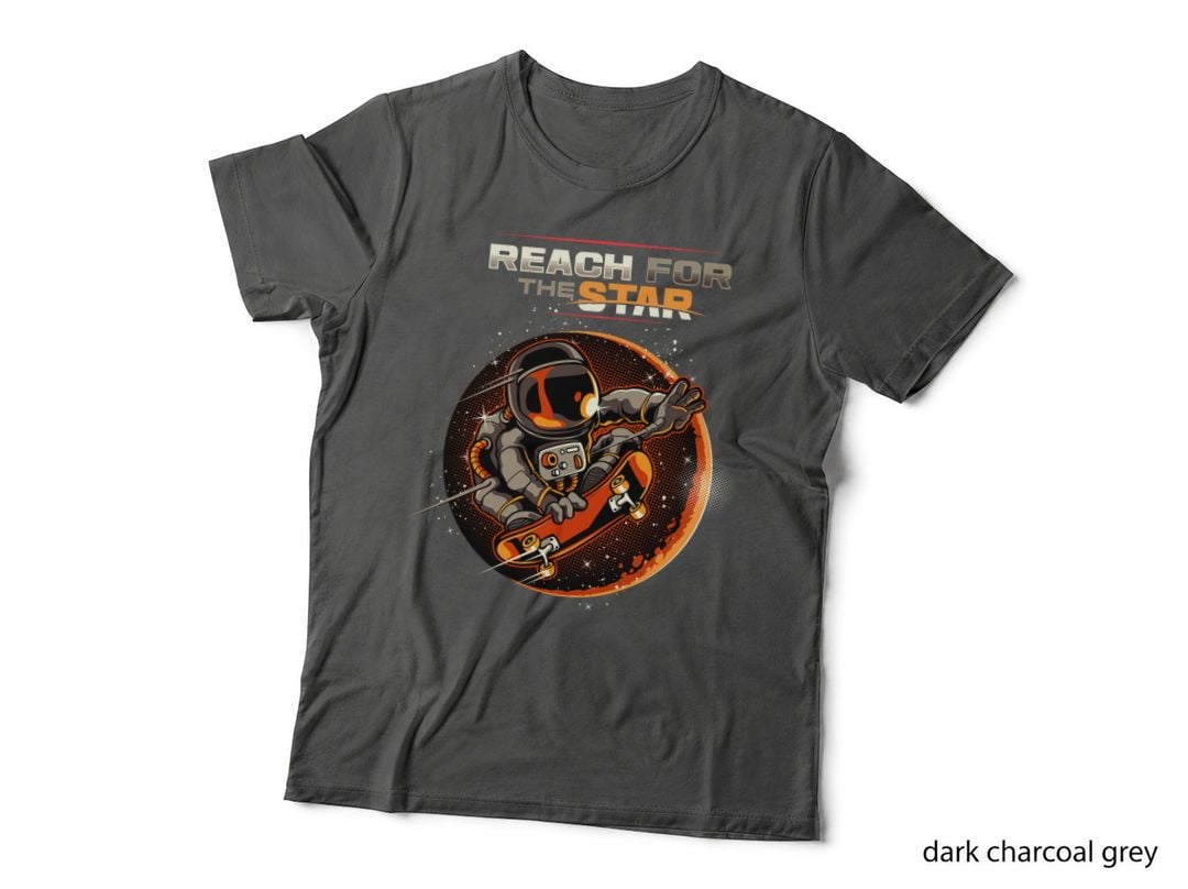 Space Astronaut Reach for the Star Globe Fire T-Shirt