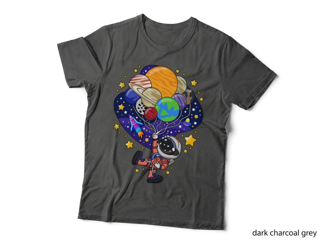 Space Astronaut Spaceman Astronomy Earth Mars Planets T-Shirt