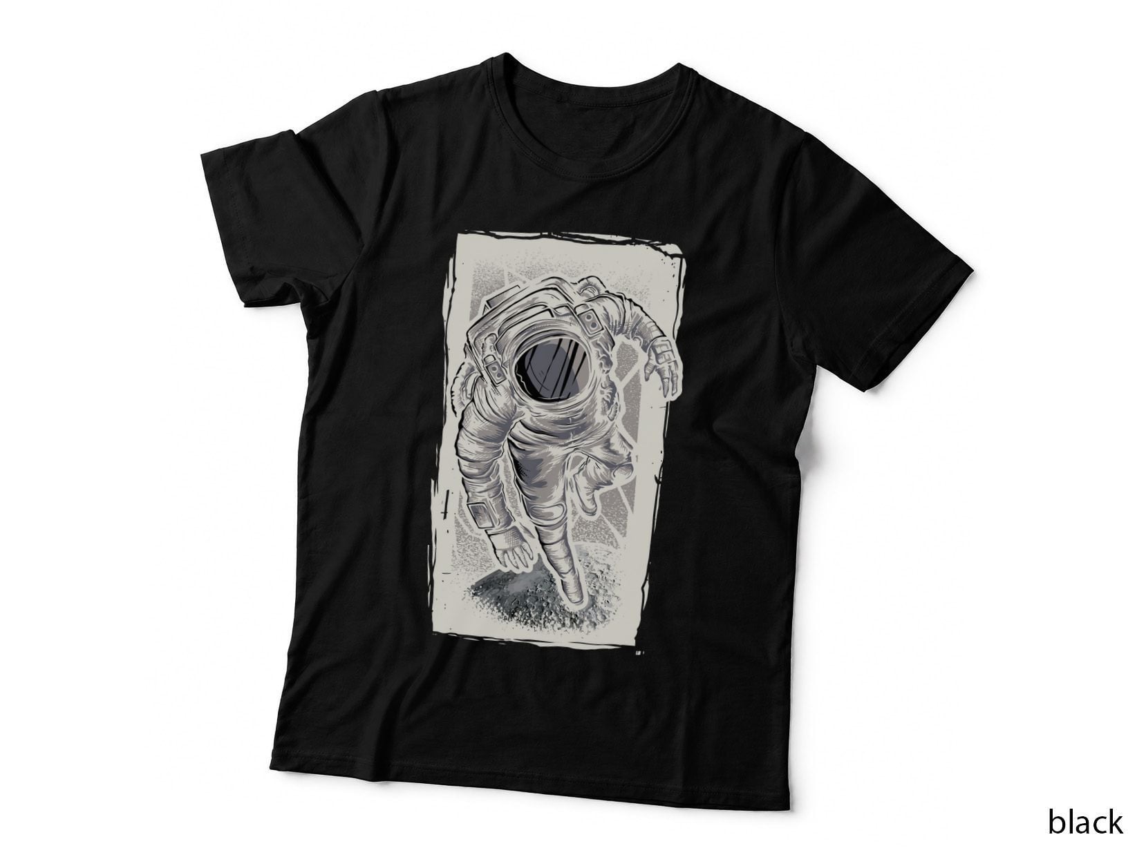 Spacewalker Astronaut Floating Black Space Sci-Fi T-Shirt