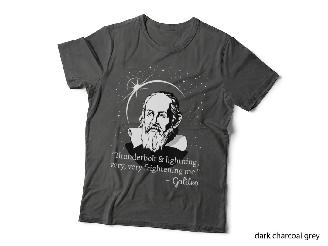 Thunderbolt & Lightning Galileo T-Shirt, Science History Apparel