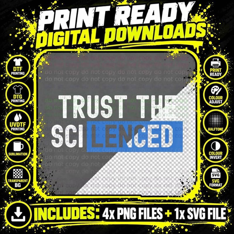 Trust the Science T-Shirt, Science Apparel Png SVG Digital Bundle