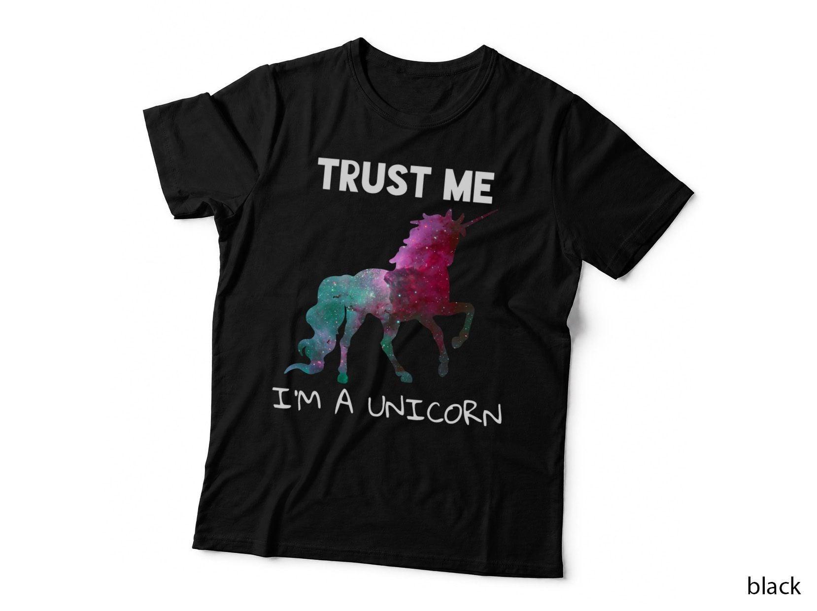 Unicorn T-Shirt, Space Galaxy Print, Fantasy Art