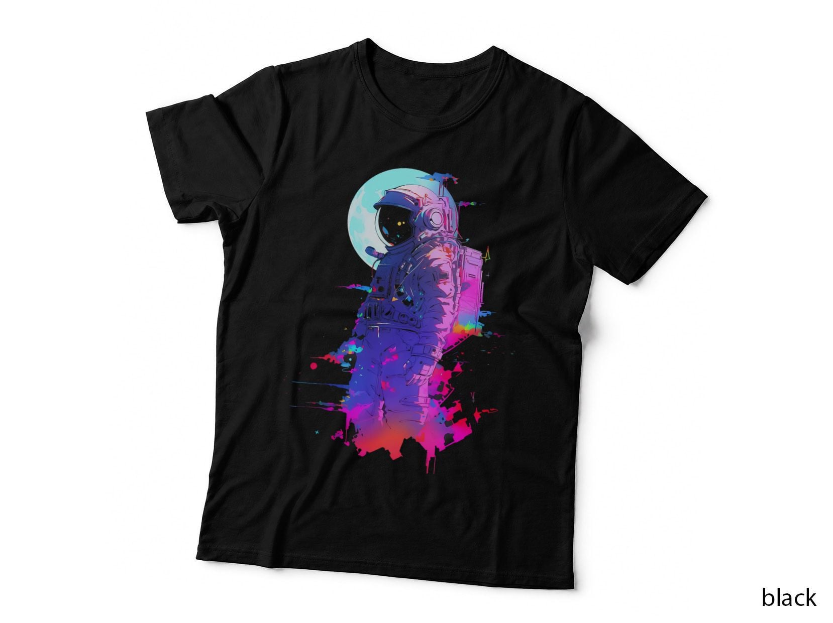 Vaporwave Aesthetic Astronaut Moon Synthwave Space Galaxy T-Shirt