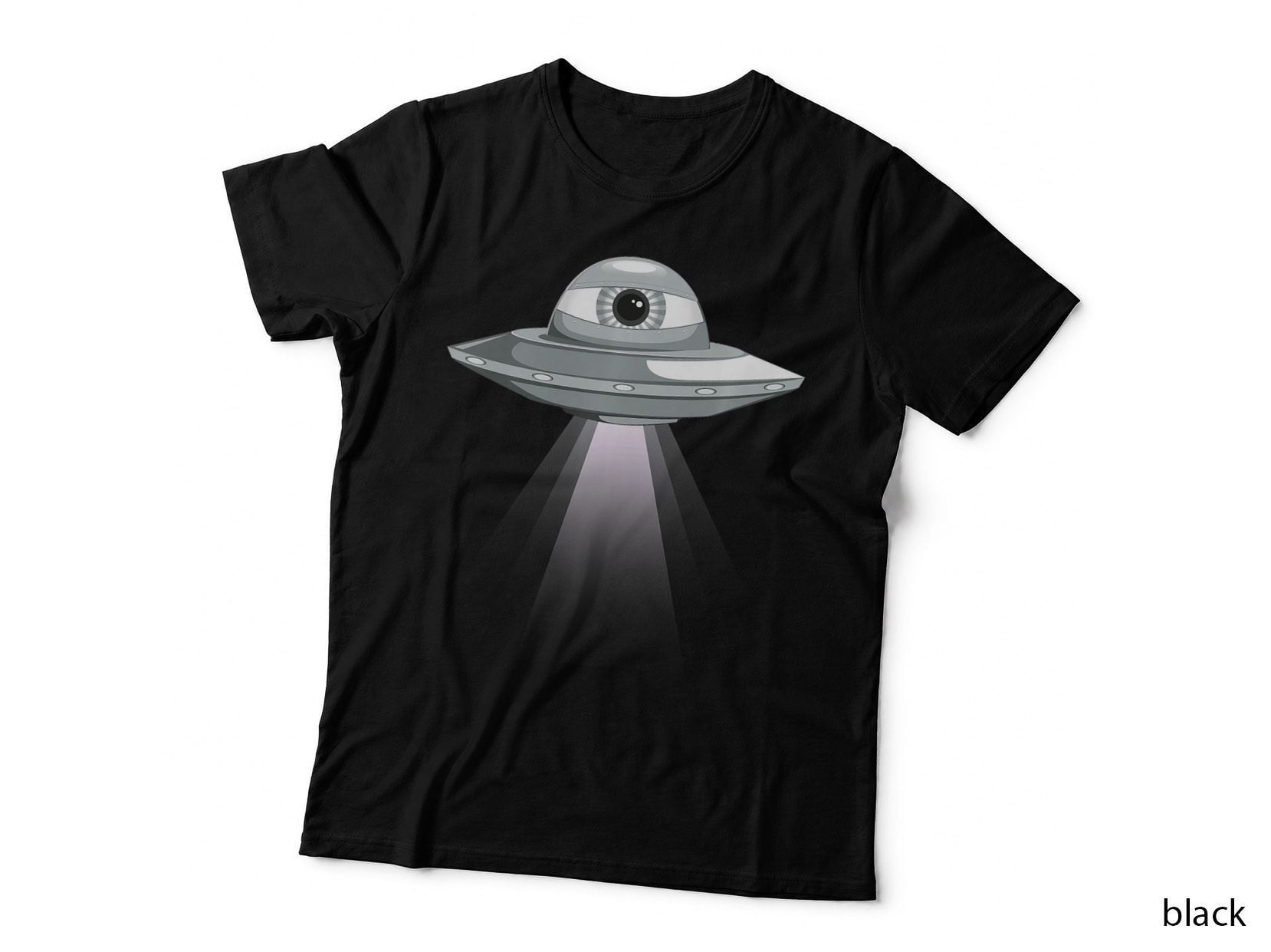Weirdcore Aesthetic, UFO Eyeball Alien Abduction Oddcore T-Shirt