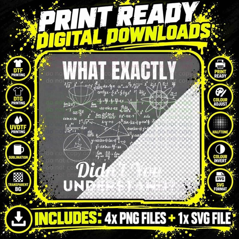 What Exactly Didn't You Understand Awesome Math Physics Png SVG Digital Bundle