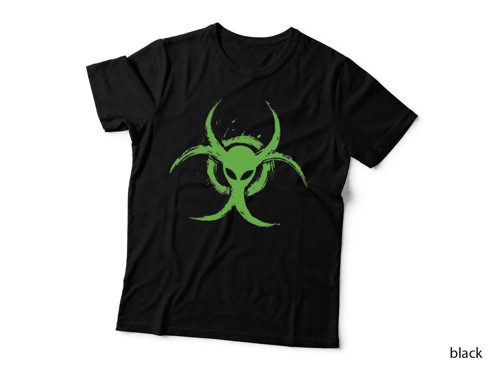 Florescent Green Biohazard Alien T-Shirt