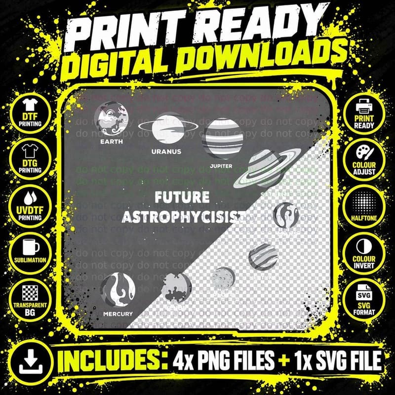 Future Astrophysicist Space Physics Lover Science Png SVG Digital Bundle