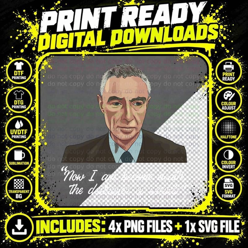 Now I Am Become Death the Destroyer of Worlds Physics Png SVG Digital Bundle