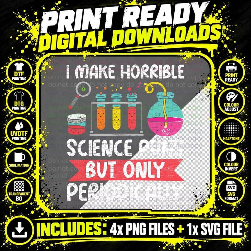 Physics Science Scientist T-Shirt Png SVG Digital Bundle