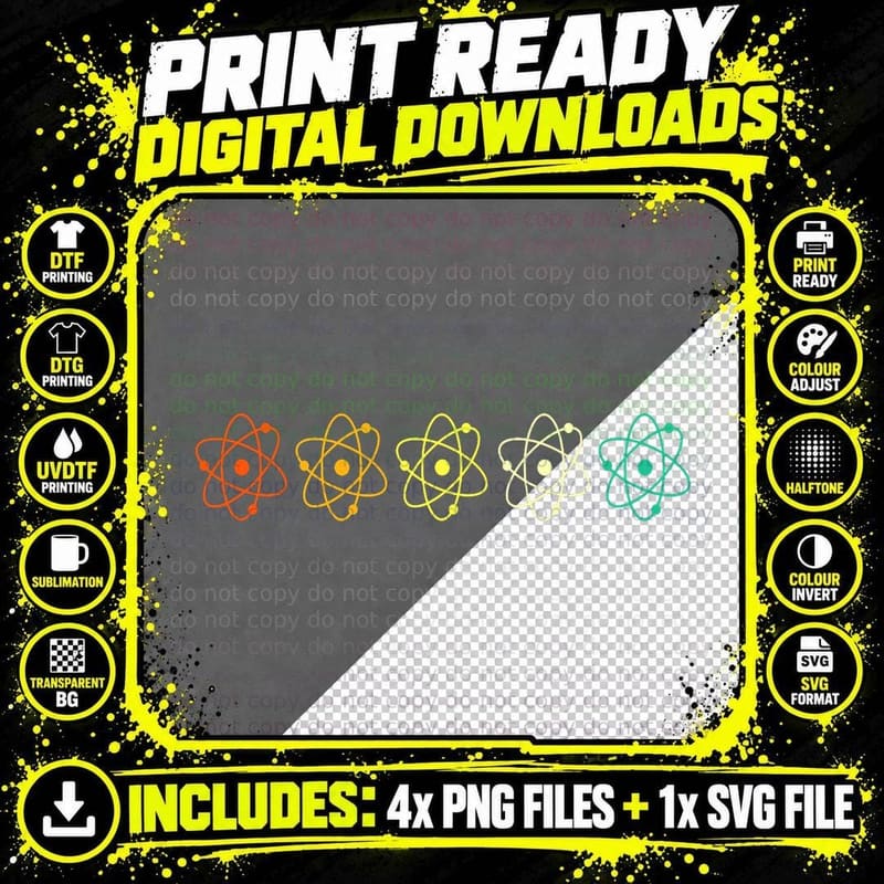 Quantum Physics Physicist Quantum Mechanics T-Shirt Png SVG Digital Bundle