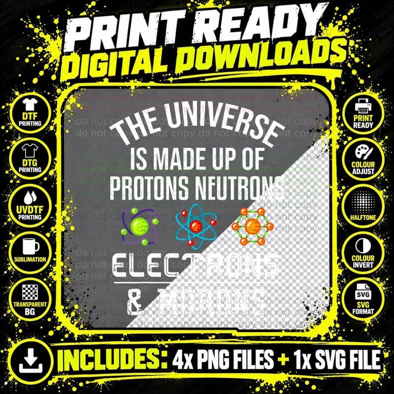 Science Pun Theme T-Shirt Png SVG Digital Bundle