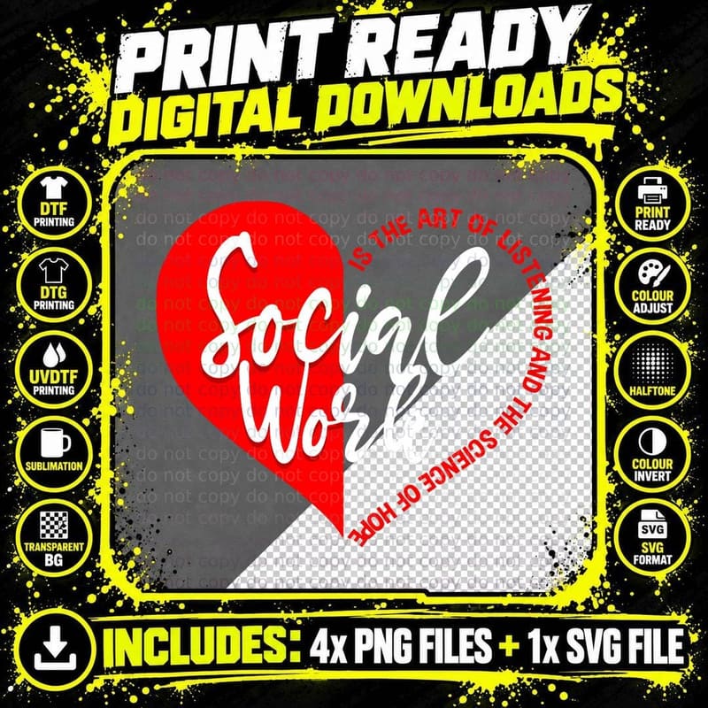 Social Worker LCSW the Science of Hope Social Work Png SVG Digital Bundle