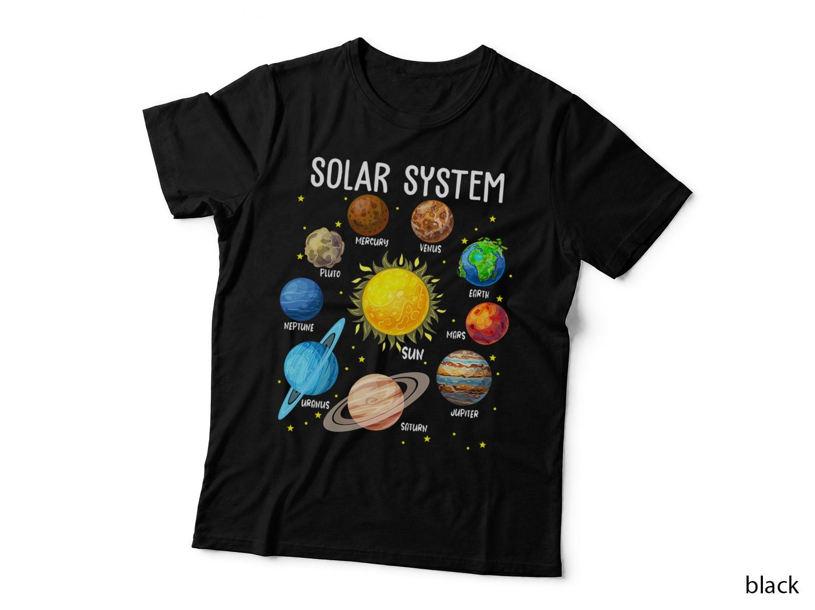 Solar System Space Planets for STEM Kids Boys Girls Toddlers T-Shirt