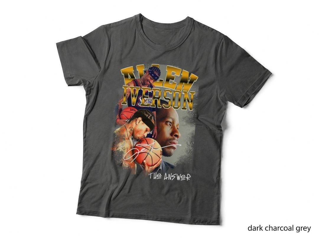 Allen Iverson the Answer Philadelphia 76ers Bandana Tattoos Signature T-Shirt