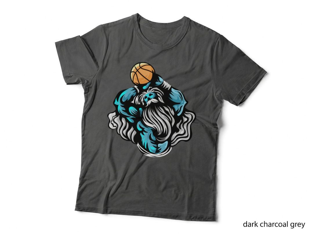 Basketball Sports Blue Swirls Abstract Cloud T-Shirt