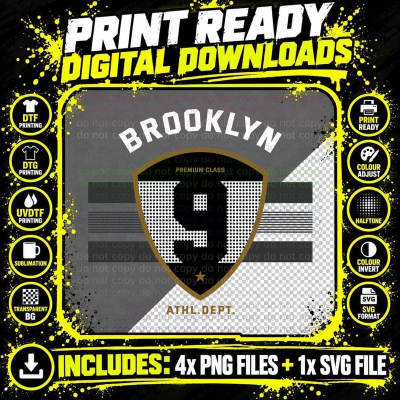 Brooklyn Premium Athletics Class 9 Athletic Department Png SVG Digital Bundle