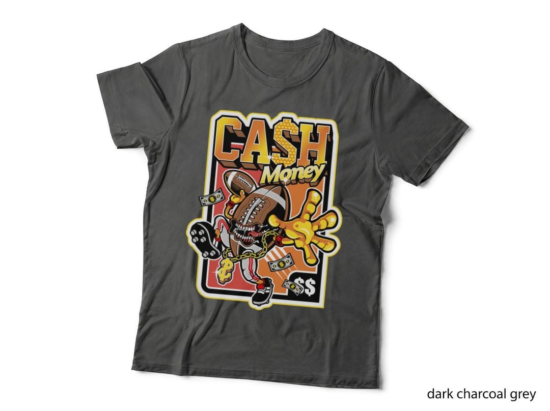 Cash Money Football Sports Character T-Shirt
