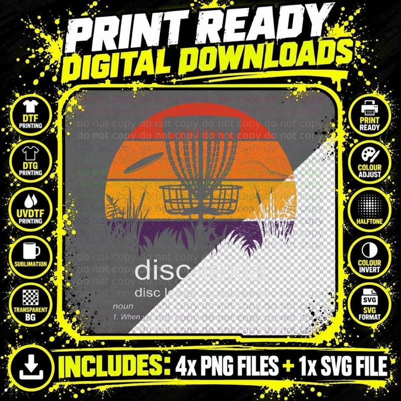 Disc Golf Disc-Lexia Disc Golf Meme Funny Disc Golf Png SVG Digital Bundle