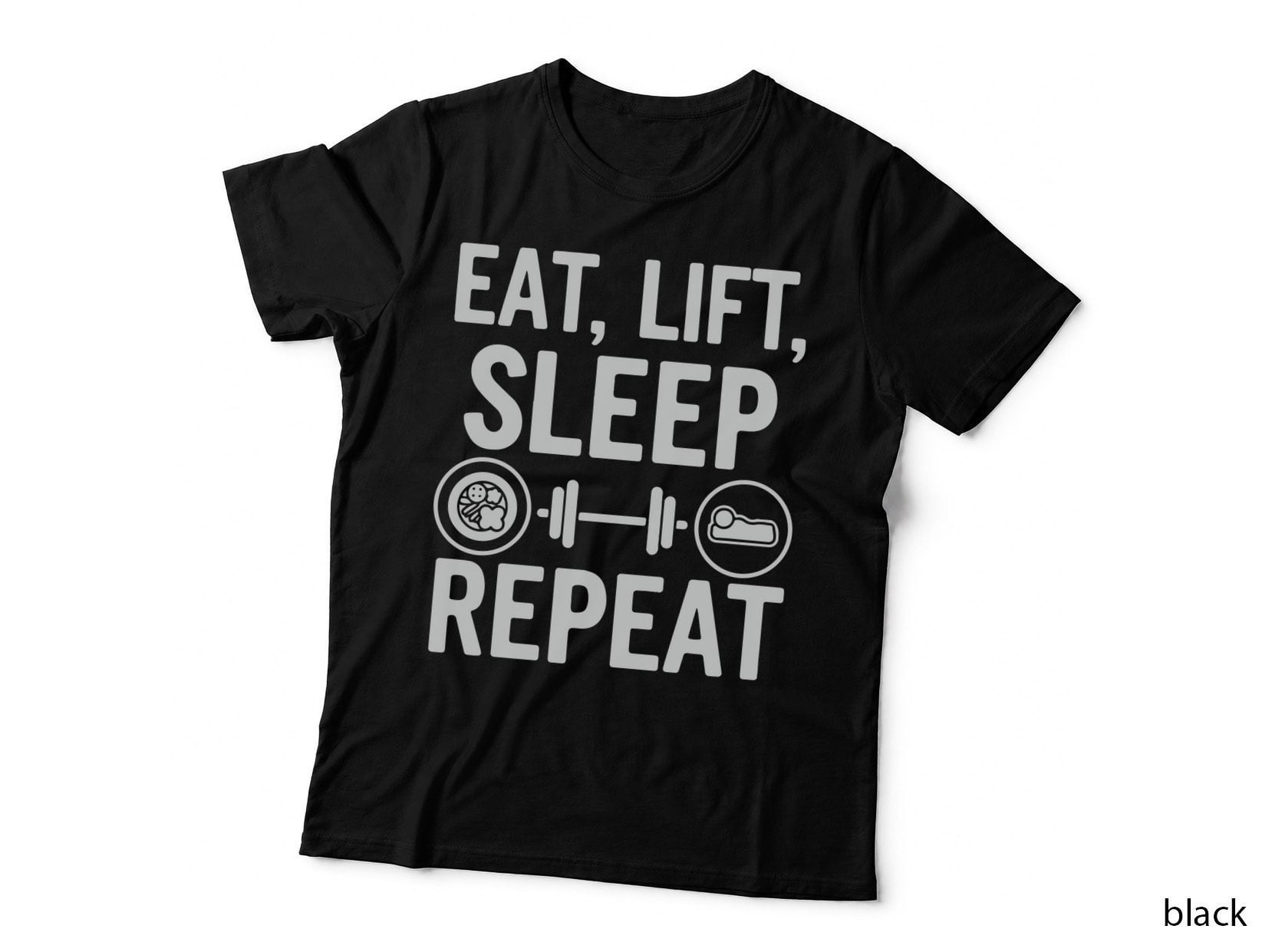 Eat Lift Sleep Repeat Minimalist Cycle Icons Lifestyle Routine Simple T-Shirt