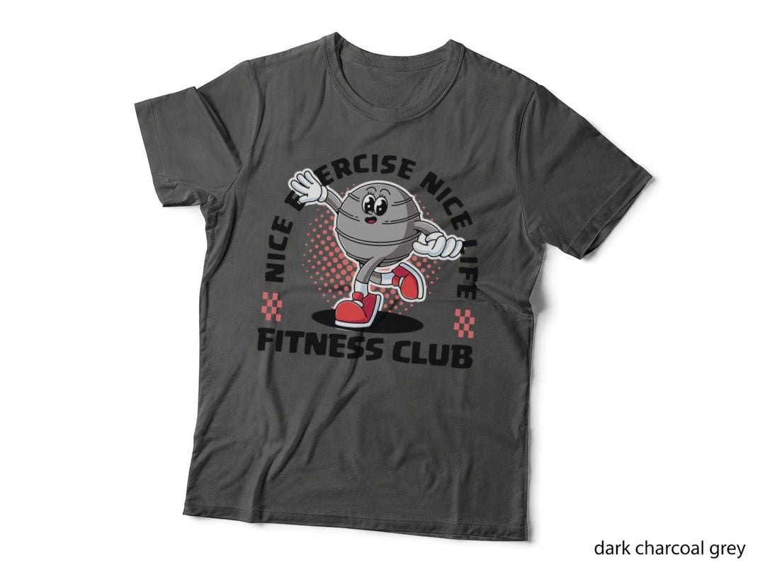 Exercise Nice off the Fitness Club Kettlebell Character Cute Pop Art T-Shirt