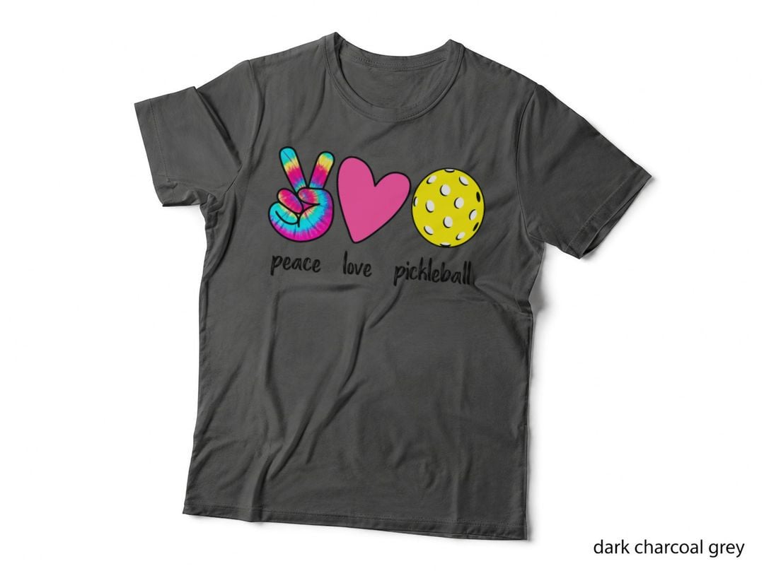 Girls Pickleball Retired Ladies Peace Love Pickleball T-Shirt