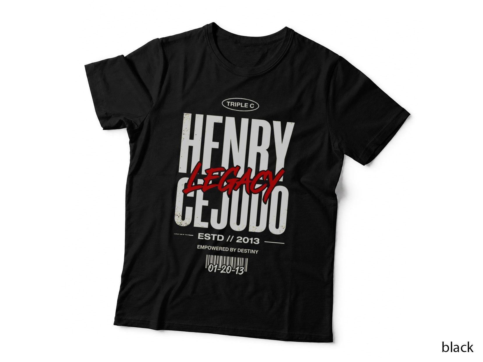 Henry Legacy Cejudo Triple C Estd 2013 Empowered by Destiny Badge T-Shirt