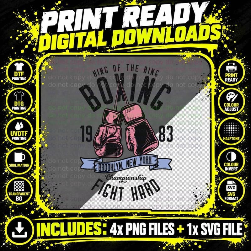Hime of the Ring Boxing of the 19 83 Brooklyn New York Png SVG Digital Bundle