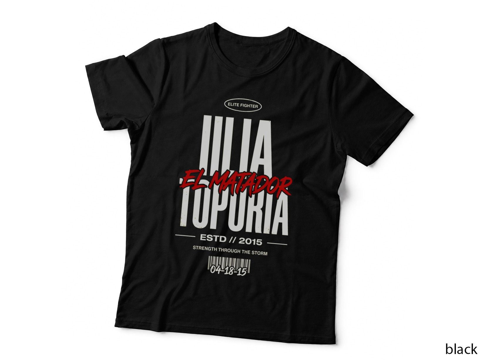 Ilia Topuria Elite Fighter El Matador Estd 2015 Strength Vintage T-Shirt