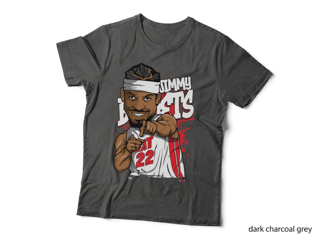 Jimmy Buckets Caricature Basketball Player Pointing White Bandana T-Shirt