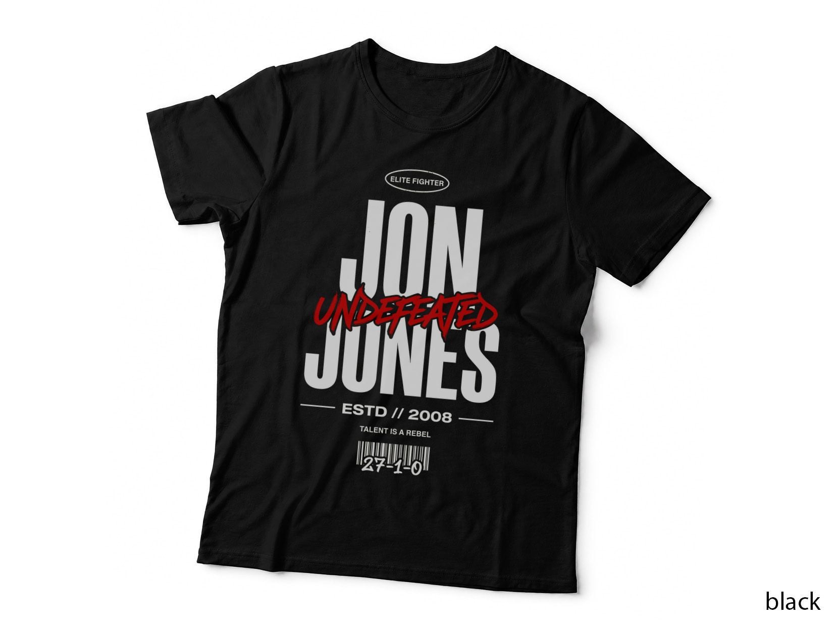 Jon Jones Elite Fighter Undefeated Estd 2008 Talent Is Vintage Varsity T-Shirt