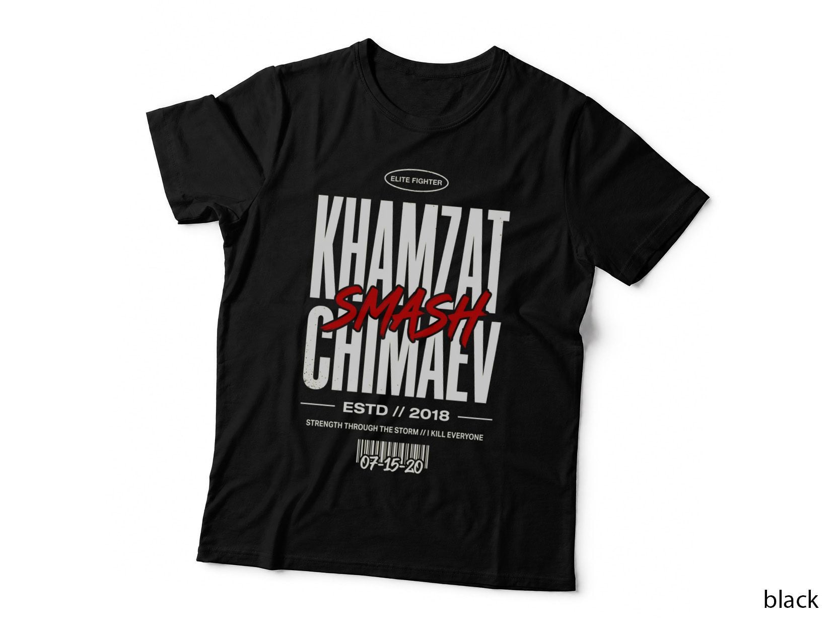 Khamzat Chimaev Elite Fighter Smash Estd 2018 Strength Vintage Varsity T-Shirt