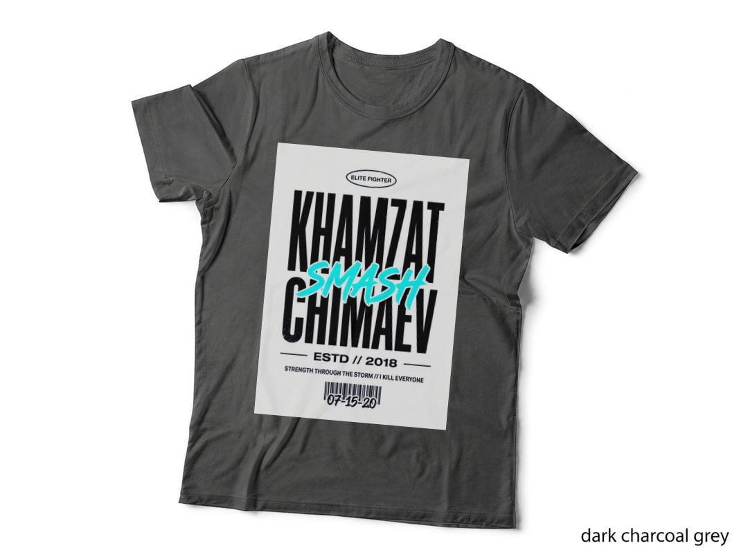 Khamzat Smash Chimaev Elite Fighter Estd 2018 Strength Through the Black T-Shirt
