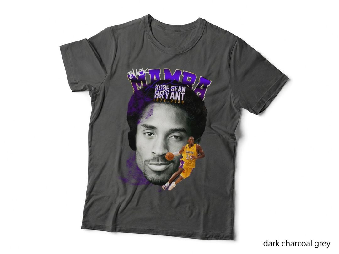 Kobe Bean Bryant Mamba 1978-2020 Black and White Face Purple Splash T-Shirt