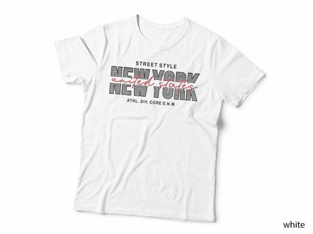 New York Street Style United States Athl. Div. Core Horizontal Striped T-Shirt
