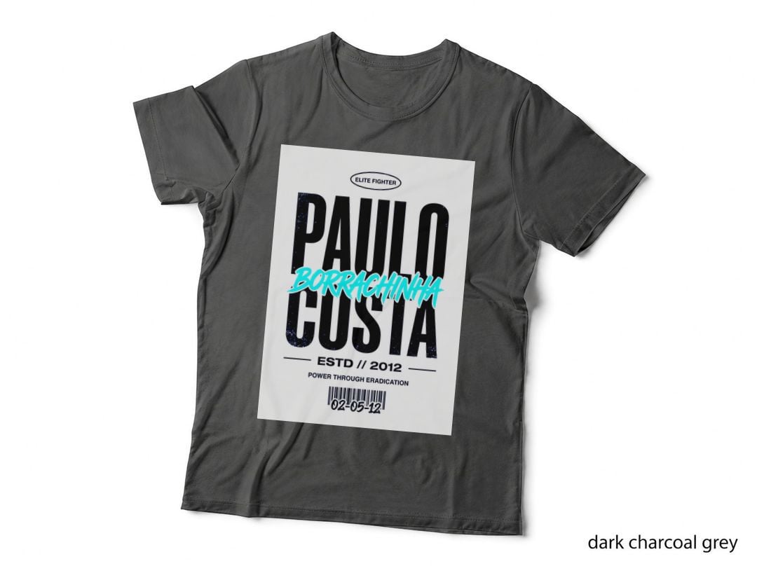 Paulo Costa Elite Fighter Borrachinha Estd 2012 Power Vintage Badge T-Shirt