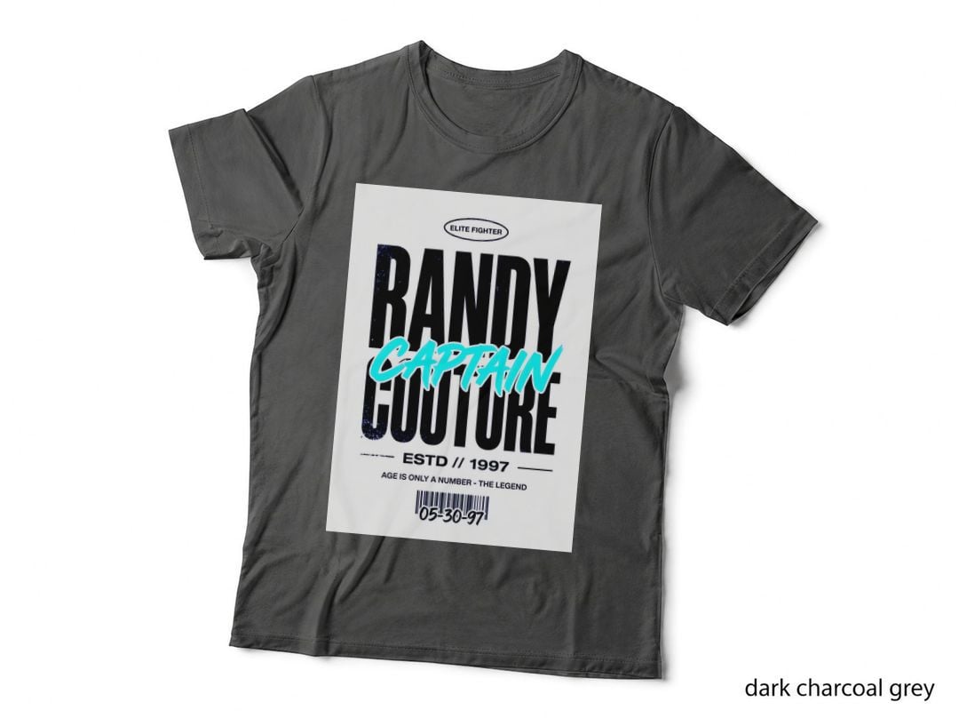 Randy Couture Elite Fighter Captain Estd 1997 Age Is Only Vintage Badge T-Shirt