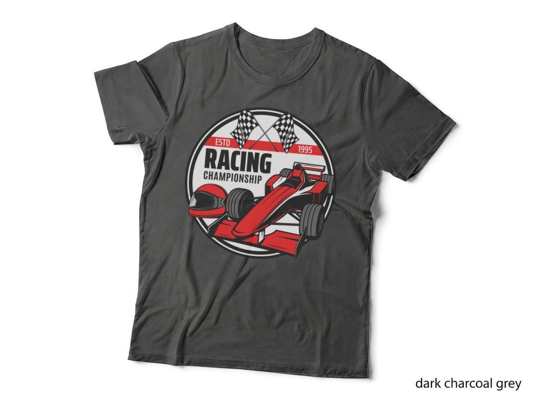Red Racing Car Championship Formula Vintage Badge T-Shirt