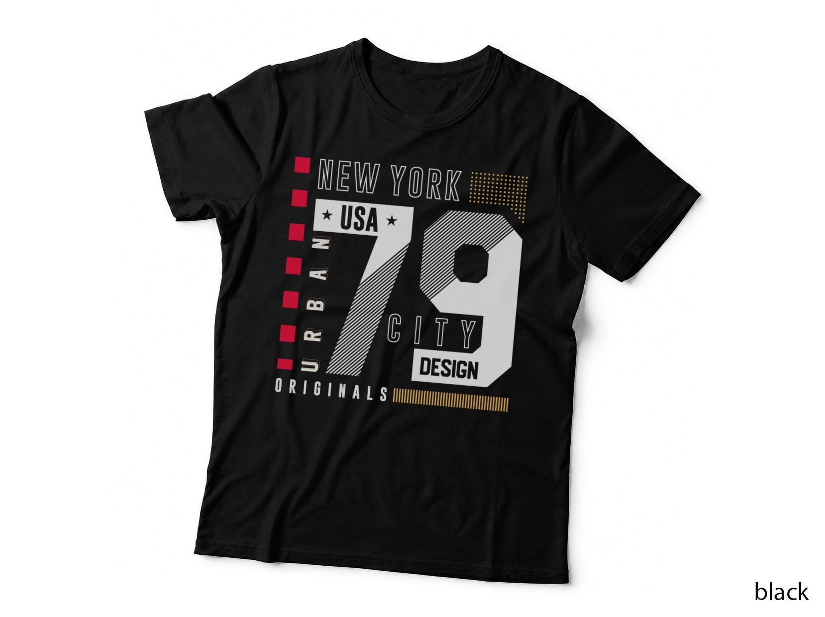 Urban Design New York Originals Geometric Retro Athletic T-Shirt