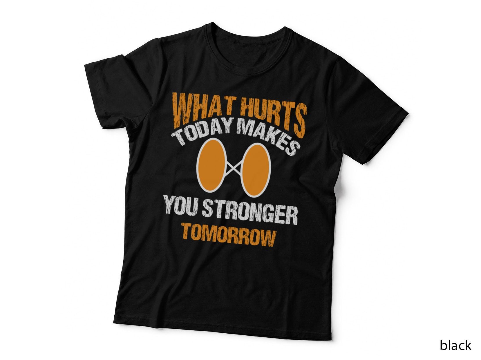 What Hurts Today Makes You Stronger Tomorrow Orange Rings Motivational T-Shirt