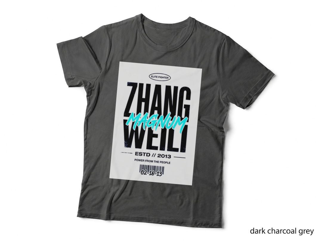Zhang Magnum Weili Elite Fighter Estd 2013 Power from the Black T-Shirt