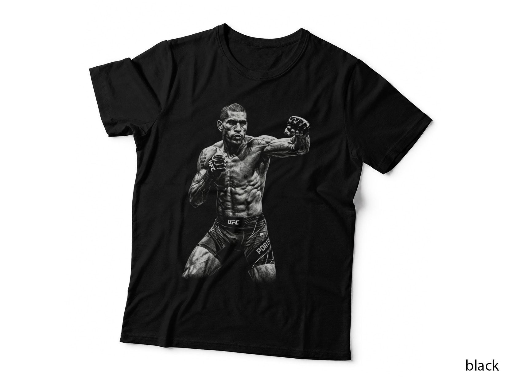 Alex Pereira T-Shirt, Halftone MMA Jab Reach Graphic Tee, Fight Night Shirt