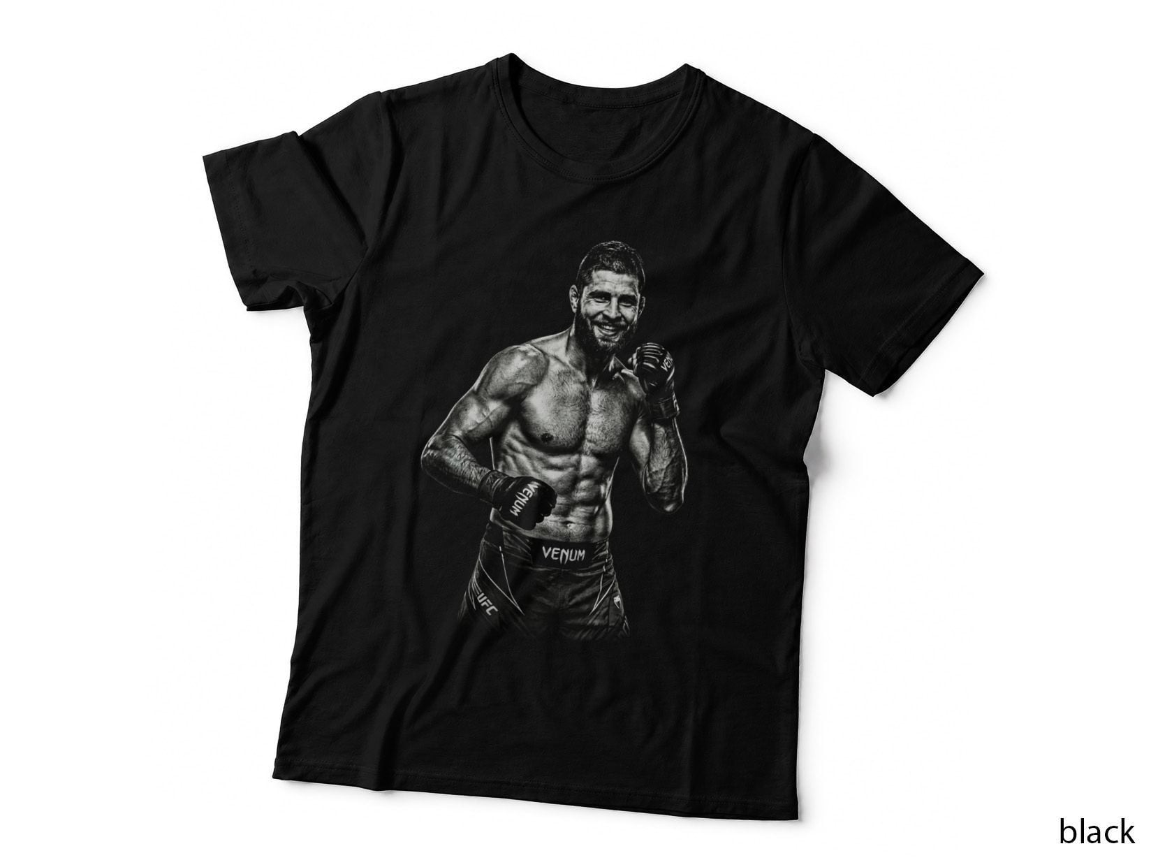 Alexander Volkanovski T-Shirt, Halftone MMA Fighter Smile Graphic Tee