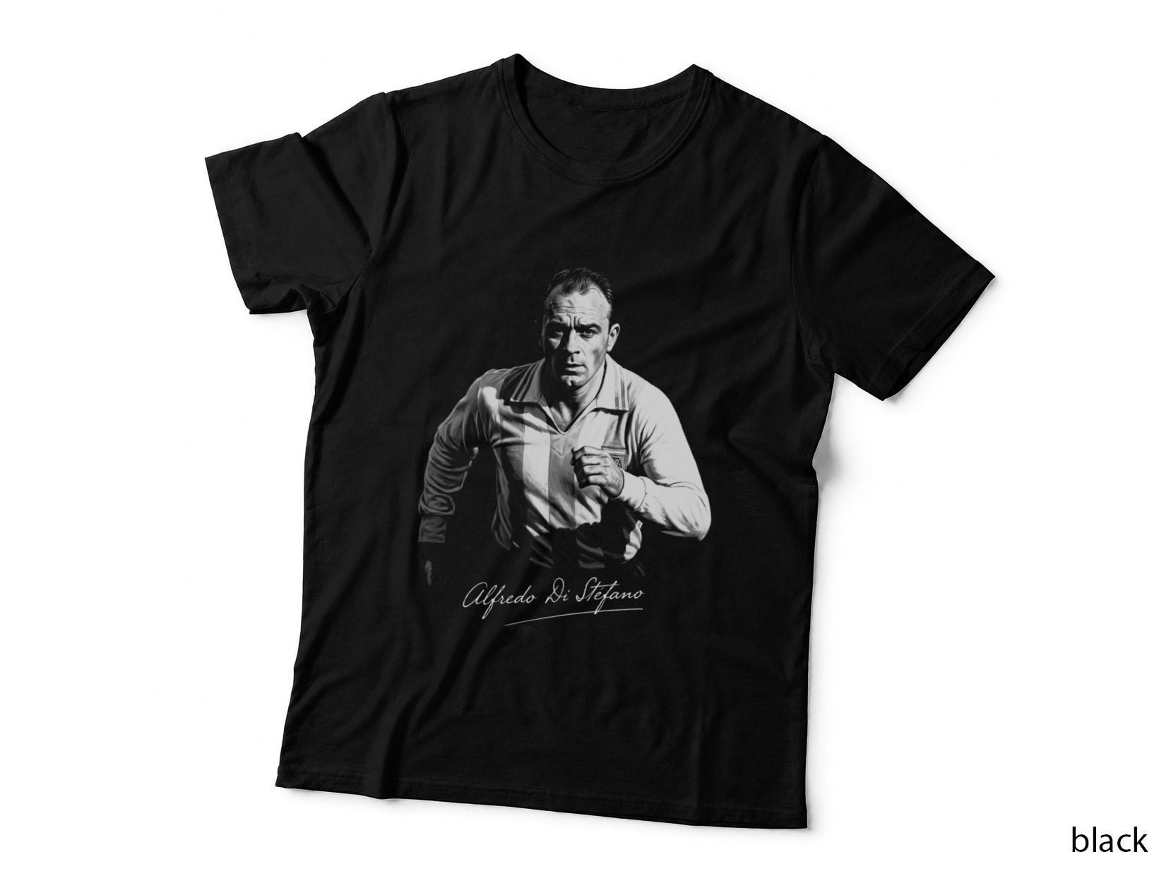 Alfredo Di Stefano T-Shirt, Halftone Retro Soccer Legend Graphic Tee