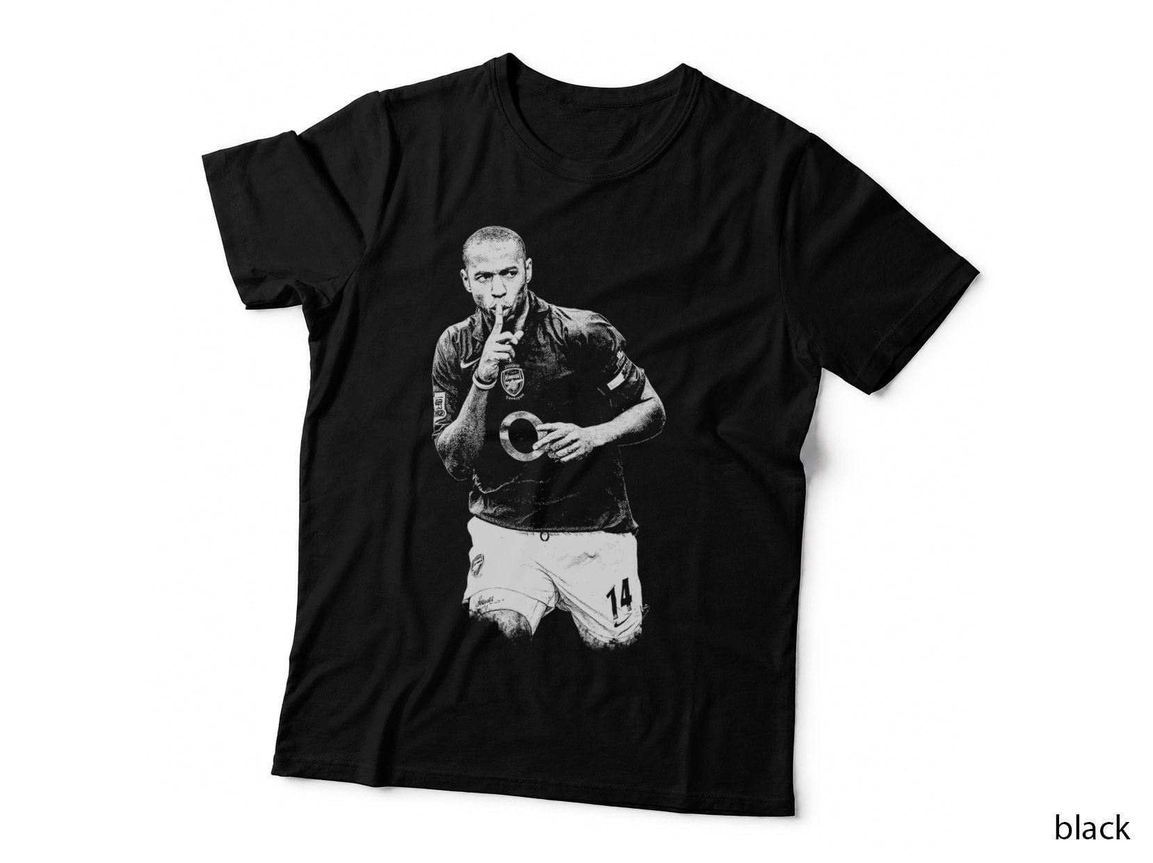 Arsenal Football T-Shirt, Halftone Arsenal Captain Kneel Graphic Tee