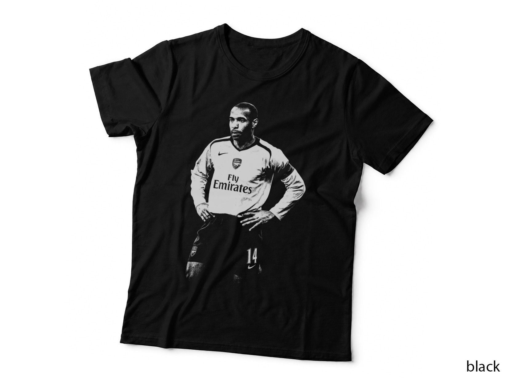 Arsenal Football T-Shirt, Halftone Arsenal Number 14 Graphic Tee