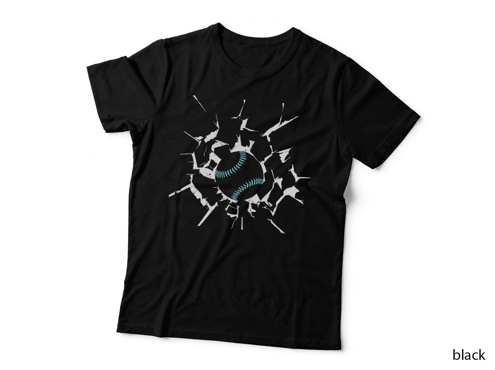 Baseball Breaking Glass Baseball T-Shirt, Baseball Graphic Tee